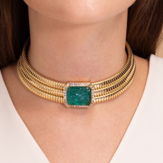 Debora, Coloured gem and diamond choker