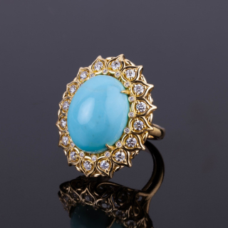 Elodie, Hard stone and diamond ring