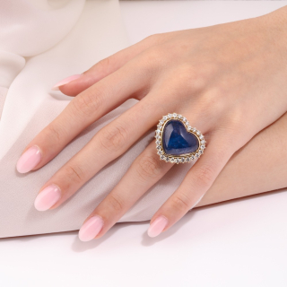 Emozione, Coloured gem and diamond ring