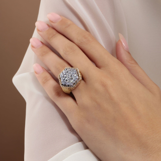 Firenze, Gold and diamond ring