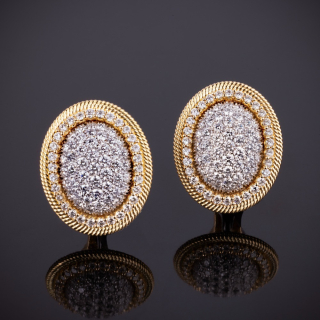 Firenze, Gold and diamond earrings 