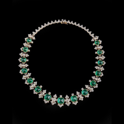 Eleonora, Necklace with colored gemstones and diamonds.