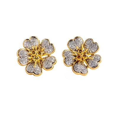 Petit Fleurs , Earrings with diamonds&nbsp;