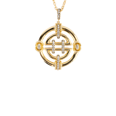 18kt Yellow Gold Necklace with brilliant cut Diamonds
