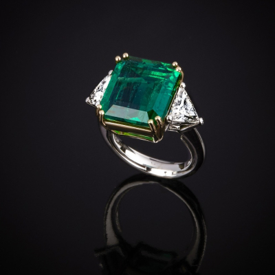 Ludovica, Emerald and diamond ring