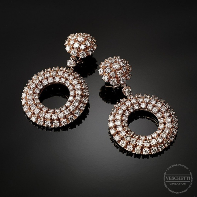 Chiara, Gold and diamond earrings