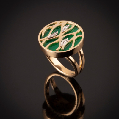 Fiammetta, Hard stone and diamond ring