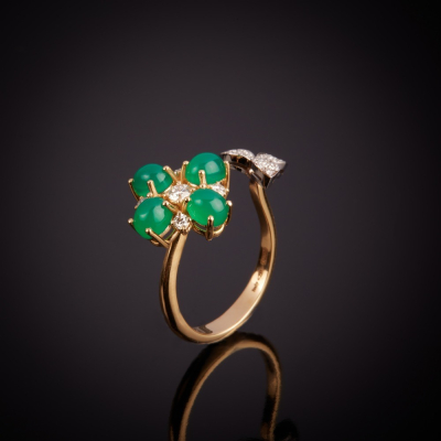 Fortuna, Hard stone and diamond ring