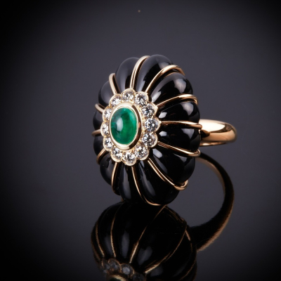 Bon Bon, Hard stone,coloured and diamond ring