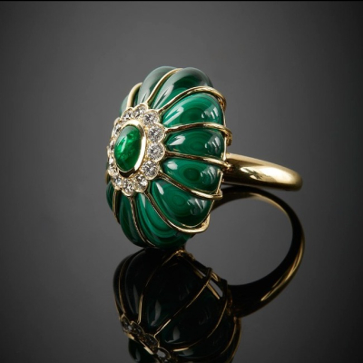 Bon Bon, Hard stone, coloured gem and diamond ring