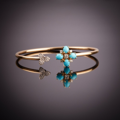 Fortuna, Hard stone and diamond bracelet