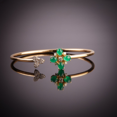 Fortuna, Hard stone and diamond bracelet