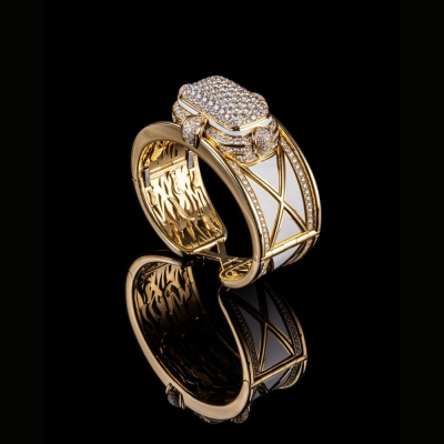 Clelia, Gold, diamond and inlay&nbsp;bracelet