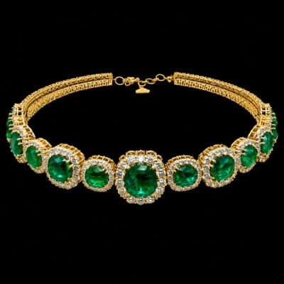 Romantica, Chocker with emeralds and diamods&nbsp;