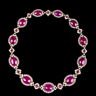 Rubinia, Choker with Burmese ruby and diamonds&nbsp;