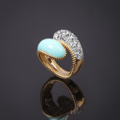 Anniversary, Hard stone and diamond ring