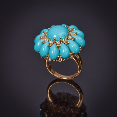 Cleopatra, Hard
stone and diamond ring