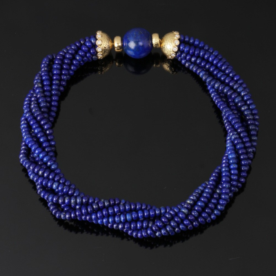 Clotilde, Gold and hard stone necklace