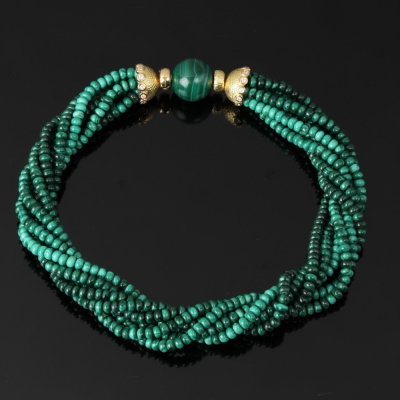 Clotilde, Gold and hard stone necklace