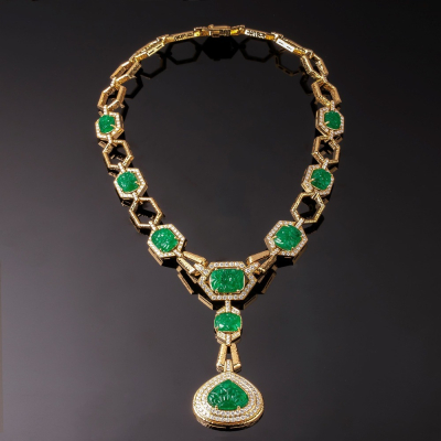 Dorotea, Coloured gem and diamond necklace