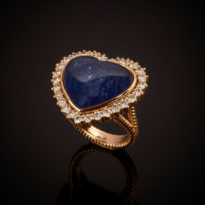 Emozione, Coloured gem and diamond ring