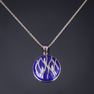 Fiamma, Hard stone and diamond necklace