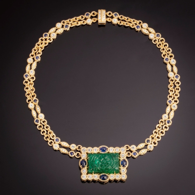 Marta, Coloured gem and diamond necklace