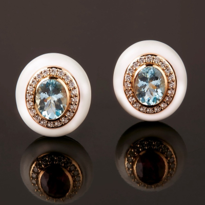 Allegria, Coloured gem and diamond earrings