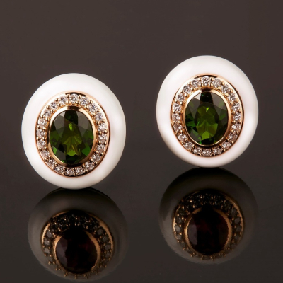 Allegria, Coloured gem and diamond earrings