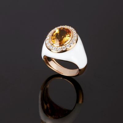 Allegria, Coloure gem and diamond ring