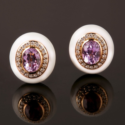 Allegria, Coloured gem and diamond earrings