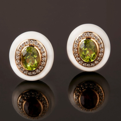 Allegria, Coloured gem and diamond earrings