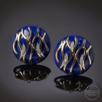 Fiamma, Hard stone and diamond earrings