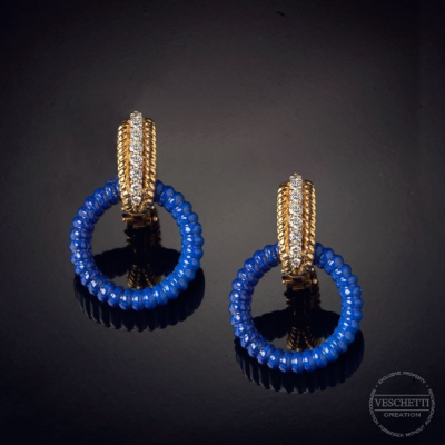 Vibrazioni, Hard stone and diamond earrings