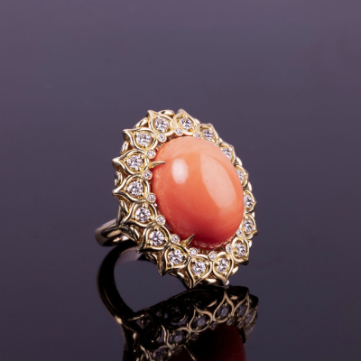 Elodie, Hard stone and diamond ring