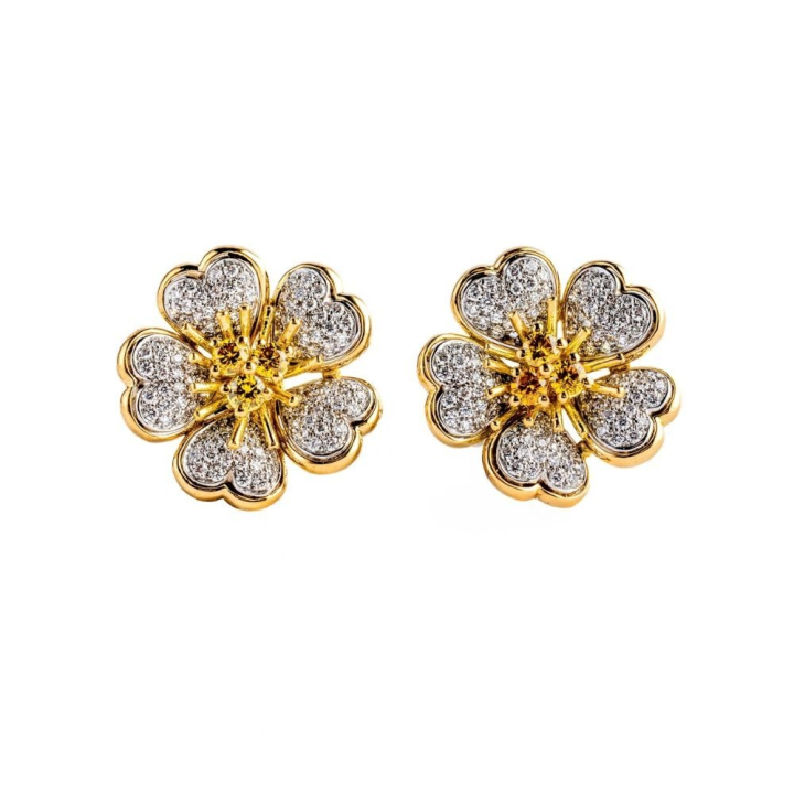 Petit Fleurs , Earrings with diamonds&nbsp;