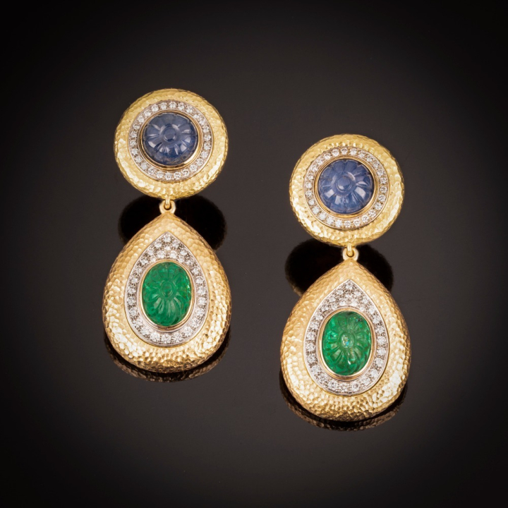 Sale Gold, Diamonds and Precious Stones Earrings in Italy