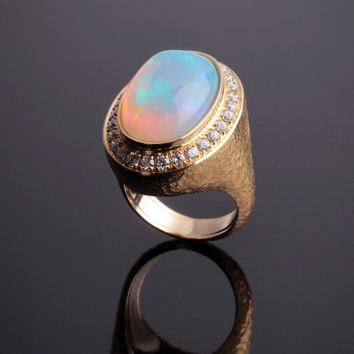 Ella, Hard stone and diamond ring