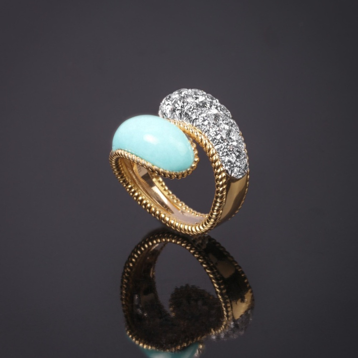 Anniversary, Hard stone and diamond ring