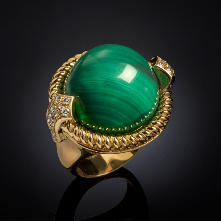 Giove, Hard stone and diamond ring