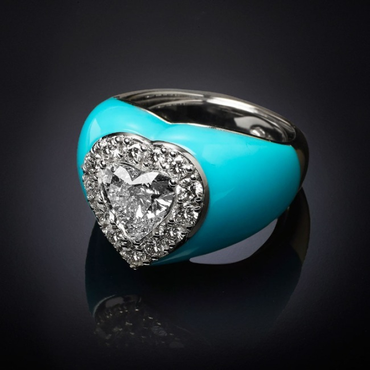 Valentina, Diamond and enamel ring