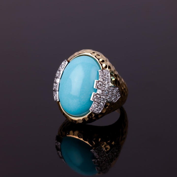 Persia, Hard stone and diamond ring&nbsp;