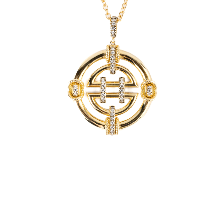 18kt Yellow Gold Necklace with brilliant cut Diamonds