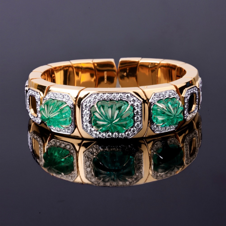 Atena, Coloured gem and diamond bracelet