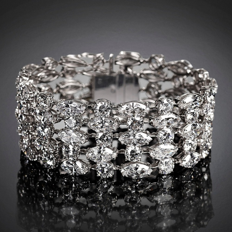 Kate, Marquise and brilliant cut diamond bracelet