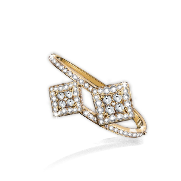 Lucilla  18 kt yellow gold bracelet featuring brilliant cut diamonds 